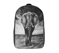 kaiyun Elefante Zaino Fibbia Di Regolazione Zaini Arte a carboncino Stampato in 3D Per Delle Scuole Elementari E Medie Borsa Da Scuola 17inch