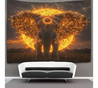 kaiyun Elefanti straordinari Arazzo Da Parete Savana africana Arazzi Da Appendere Alla Parete Camera Da Letto Decorazioni Per La Casa 100cmx150cm
