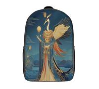 kaiyun Elegante uccello umanoide Borsa Da Scuola Ragazzi Zaini Scuola Ragazze Scuola Elementare Stile mitologia egizia Zainetto Bambino Gita Zaino Leggero 17inch