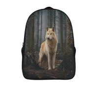 kaiyun Enorme Wolf biondo nel bosco Zaini Per Bambini Stampato in 3D Leggero Zainetto Borsa Da Scuola Elementare Per Ragazzi Ragazze 16 inch