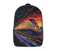 kaiyun Express Treno Zainetti Per Bambini,Elementare Adolescenti CArteella Scuola Casual Astratto FFormicaasy Zaini Ragazzi Ragazze Backpack 17inch