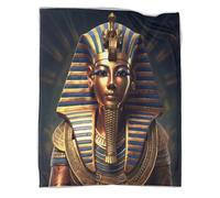 kaiyun Faraone antico Coperta Da Campeggio Esterna Stampata Calda,morbida E Traspirante Stile regale egizio Copriletto Per Camera Da Letto Quattro Stagioni 70x80inch(180x200cm)