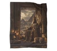 kaiyun Faraoni egizi, piramidi e leopardi Coperte Coperta Da Viaggio Super Morbida,leggera,calda E Confortevole 60x80inch(150x200cm)