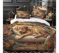 kaiyun Farfalla Fiori Biancheria Da Letto Con Stampa 3D Cucciolo Con Federe Copripiumino Con Cerniera Morbida Microfibra Per La Casa E L'hotel Super King（260x220cm）