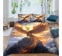 kaiyun Fenice Morbido Set Di Biancheria Da Letto Set 3D Motivo Ali Spiegate sulla Cima della Montagna Stampata Copripiumino E La Federa Del Cuscino, Per Ragazzo,ragazza King（220x240cm）