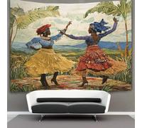 kaiyun Festa tradizionale Arazzo Da Parete,Mujeres bailando en el paisaje de Guyana Wall Tapestry Decorazione Interna 150cmx200cm