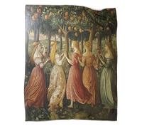 kaiyun Figure e alberi da frutto- Stile italiano - Coperta Calda E Versatile Per Divani, Trapunta Da Viaggio Morbida E Accogliente,50x60inch(127x152cm)