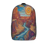 kaiyun Fiume Per La Scuola E Da Viaggio Per Bambini Zaino,Sacchetti Di Scuola Con Stampa 3D Canyon Motivo 17inch