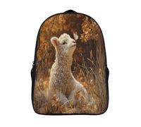 kaiyun Fluffy Curly Lamb in The Foresta autunnale Sacchetti Di Scuola,Borsa Da Scuola Asilo, Ragazzi Per La Scuola Per Ragazze,Zaino Da Viaggio Alla Moda 39x29x16cm