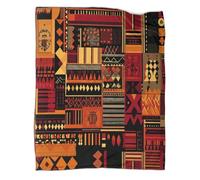 kaiyun Forme geometriche e organiche Coperta Arte tradizionale africana Lenzuola Per Dormitorio Di Nuova Concezione,morbida,confortevole,soffice,adatta A Tutte Le Stagioni 60x80inch(150x200cm)