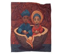 kaiyun Fratelli e sorelle, Zucca spezzata, Motivi africani Manta Suave Y Cómoda Impresa En 3D Colcha Patchwork Adolescente Y Adultos Estampada Adecuada Para Cama Y Sofá 50x60inch(127x152cm)