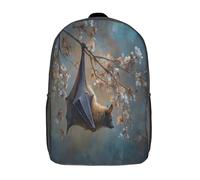kaiyun Fruit Bats Perched on A Light-colored Fiori di Ciliegio Branch Zaini Junior Per Bambini Zainetto,ragazze,ragazzo,bambino,3D Big Bag Scuola,zaino Da Viaggio 17inch