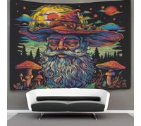 kaiyun Fungos Arazzo Da Parete,Tapestry Wall Hanging Con Varie Fantasie,Stampa Hippy,Utilizzato in Camera Da Letto,Soggiorno,Copriletto,Decorazione Murale 130cmx150cm