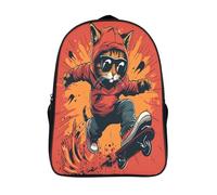 kaiyun Gattino Autoino Borsa Da Scuola Animale Zaino Unisex Bambini,Nero 16 inch