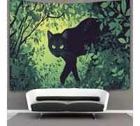 kaiyun Gatto Arazzo Per Camera Da Letto Estetico,Camminando tra i rami Da Appendere Alla Parete Per La Decorazione Della Casa 180cmx230cm