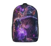 kaiyun Gatto Mago Sacchetti Di Scuola,Borsa Da Scuola Asilo,Magia viola intenso Ragazzi Per La Scuola Per Ragazze,Zaino Da Viaggio Alla Moda 17inch