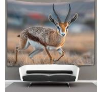 kaiyun Gazzella che corre con grazia nell'habitat della savana Tappeto,arazzo Da Parete,Decorazione Parete Per La Casa Tappezzeria Con Stampa in Alta Definizione () 180cmx230cm