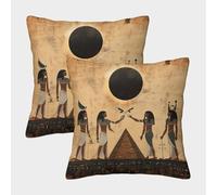kaiyun Geroglifici egizi Federa 2 Pacchi 40x40cm Piramides Copricuscini Per Cuscino Quadrata Adatta Per Cuscino Poltrona Letto
