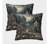 kaiyun Giardino segreto, Animali del bosco Federa Per Cuscino 3D SGattoola Per Cuscino Stampata Adatta Per La Decorazione Della Casa Soggiorno Auto 50x50cm 2 Pacchi