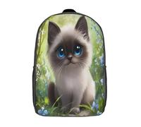 kaiyun Giardino Zainetto Bambina Ragazzi Beautiful Gattino with Blue Eyes Zaino Scuola Borsa Sveglio Zaini Per Infanzia Ragazze Ragazzi,Primario Ragazzi O Ragazze 17inch