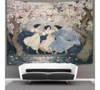 kaiyun Giovane bellezza tra i fiori Parete Arazzo Da Parete Con Arte Murale Decorazioni Per La Casa Per Il Dormitorio Della Camera Da Letto (,70cmx100cm)