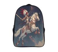 kaiyun Guerriero azteco a cavallo con spada Per La Scuola E Da Viaggio Per Bambini Zaino,Sacchetti Di Scuola Con Stampa 3D Motivo 16 inch