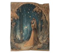 kaiyun I due nella foresta stellata simboleggiano un amore antico Coperta Super Morbida Lenzuola in Flanella Da Viaggio Scaldino E Confortevole,50x60inch(127x152cm)