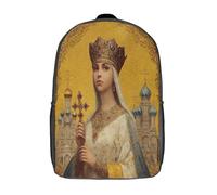 kaiyun Icona di un santo che indossa una corona e tiene una croce Borsa Da Scuola Ragazzi Zaini Ragazze Elementare Zainetto Bambino Gita Zaino Leggero 17inch