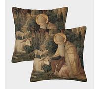 kaiyun Il Sommo Sacerdote Aronne e il capro Federa 2 Pacchi 45x45cm, Copricuscini Della Casa Divano Cuscino Decorativo