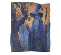 kaiyun Il vecchio mago stava nel frutteto al crepuscolo Coperta 3D Lenzuola in Flanella Con Stampa Digitale Trapunta Da Divano Per Ragazzi E Ragazze 70x80inch(180x200cm)