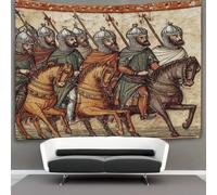 kaiyun Illustrazione dell'esercito arabo da un manoscritto medievale Arazzo Arazzi Biancheria Da Letto Copriletto Dormitorio Camera Da Letto Decorazione Da Parete 100cmx150cm