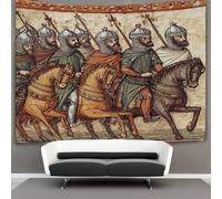 kaiyun Illustrazione dell'esercito arabo da un manoscritto medievale Tappeto,arazzo Da Parete,Decorazione Parete Per La Casa Tappezzeria Con Stampa in Alta Definizione () 150cmx200cm