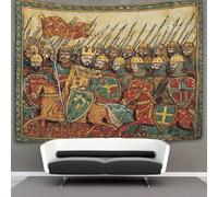 kaiyun Illustrazione di un manoscritto medievale raffigurante una grande scena di battaglia Arazzo Per Camera Da Letto Estetico, Da Appendere Alla Parete Per La Decorazione Della Casa 150cmx200cm