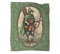 kaiyun Illustrazione in stile medievale di Robin Hood Coperta Lenzuola Per Dormitorio Di Nuova Concezione,morbida,confortevole,soffice,adatta A Tutte Le Stagioni 40x50inch(100x130cm)