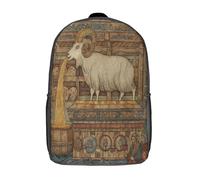 kaiyun Illustrazioni da manoscritti vichinghi medievali: capre Zaino Per Ragazzi Adolescenti Cartella Scuola Casual Borse Studenti Della Zainetto Scolastico Backpack 17inch
