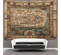 kaiyun Illustrazioni da un Manoscritto di Aden, Yemen Arazzo Arazzi Biancheria Da Letto Copriletto Dormitorio Camera Da Letto Decorazione Da Parete 100cmx150cm