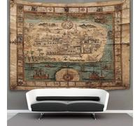 kaiyun Illustrazioni da un Manoscritto di Aden, Yemen Arazzo Da Parete Arazzi Da Appendere Alla Parete Camera Da Letto Decorazioni Per La Casa 180cmx230cm
