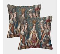 kaiyun Illustrazioni di manoscritti medievali Fodera Per Cuscino Decorazione 40x40cm 2 Pacchi Decorazione Della Casa Regalo Per Divano Del Soggiorno
