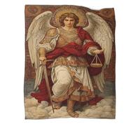 kaiyun Immagine a figura intera di un Arcangelo, luce divina Coperta 3D Lenzuola in Flanella Con Stampa Digitale Trapunta Da Divano Per Ragazzi E Ragazze 60x80inch(150x200cm)