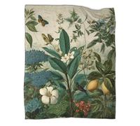 kaiyun Immagini botaniche della campagna francese Coperta in Flanella Coperte Morbide E Leggere Per Tutte Le Stagioni Lenzuola Casa E Viaggio 70x80inch(180x200cm)