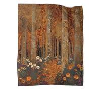kaiyun Immersive Foresta autunnale Digital Painting Coperta Da Campeggio Esterna Stampata Calda,morbida E Traspirante Copriletto Per Camera Da Letto Quattro Stagioni 40x50inch(100x130cm)
