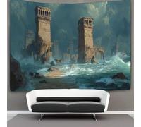 kaiyun La Civiltà Perduta di Atlantide Arazzo Da Parete Arazzi Da Appendere Alla Parete Camera Da Letto Decorazioni Per La Casa 100cmx150cm