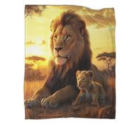 kaiyun La Coperta Padre leone E Il Copridivano Letto Scena listica da safari Sono Morbidi E Confortevoli Al Tatto,adatti Per Riscaldare Tutta La Famiglia 50x60inch(127x152cm)