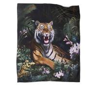 kaiyun La Coperta Sorriso di tigre, fiori della giungla E Il Copridivano Letto Sono Morbidi E Confortevoli Al Tatto,adatti Per Riscaldare Tutta La Famiglia 60x80inch(150x200cm)