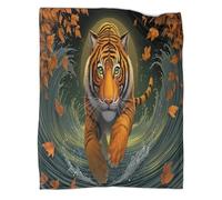kaiyun La Coperta Tigre che salta fuori dall'acqua E Il Copridivano Letto Sono Morbidi E Confortevoli Al Tatto,adatti Per Riscaldare Tutta La Famiglia 40x50inch(100x130cm)