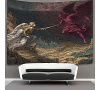 kaiyun La lotta tra il Bene e il Male, tra Cielo e Inferno Tapestry Wall Hanging - Bedspread,Blanket Throw Tapestries for Living Room,Home Decor 180cmx230cm