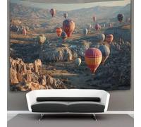 kaiyun La magnifica alba della Cappadocia e le mongolfiere colorate Arazzo Arazzi Biancheria Da Letto Copriletto Dormitorio Camera Da Letto Decorazione Da Parete 70cmx100cm
