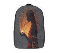 kaiyun Lei tiene la luce Borsa Da Scuola Zaino Unisex Bambini,Nero 17inch