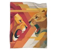 kaiyun Leoni e puma Coperta in Flanella Coperte Morbide E Leggere Per Tutte Le Stagioni Lenzuola Casa E Viaggio 80x90inch(200x230cm)