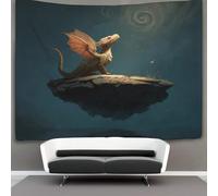 kaiyun Little Drago on The Floating Island Parete Arazzo Da Parete Con Arte Murale Decorazioni Per La Casa Per Il Dormitorio Della Camera Da Letto (,70cmx100cm)